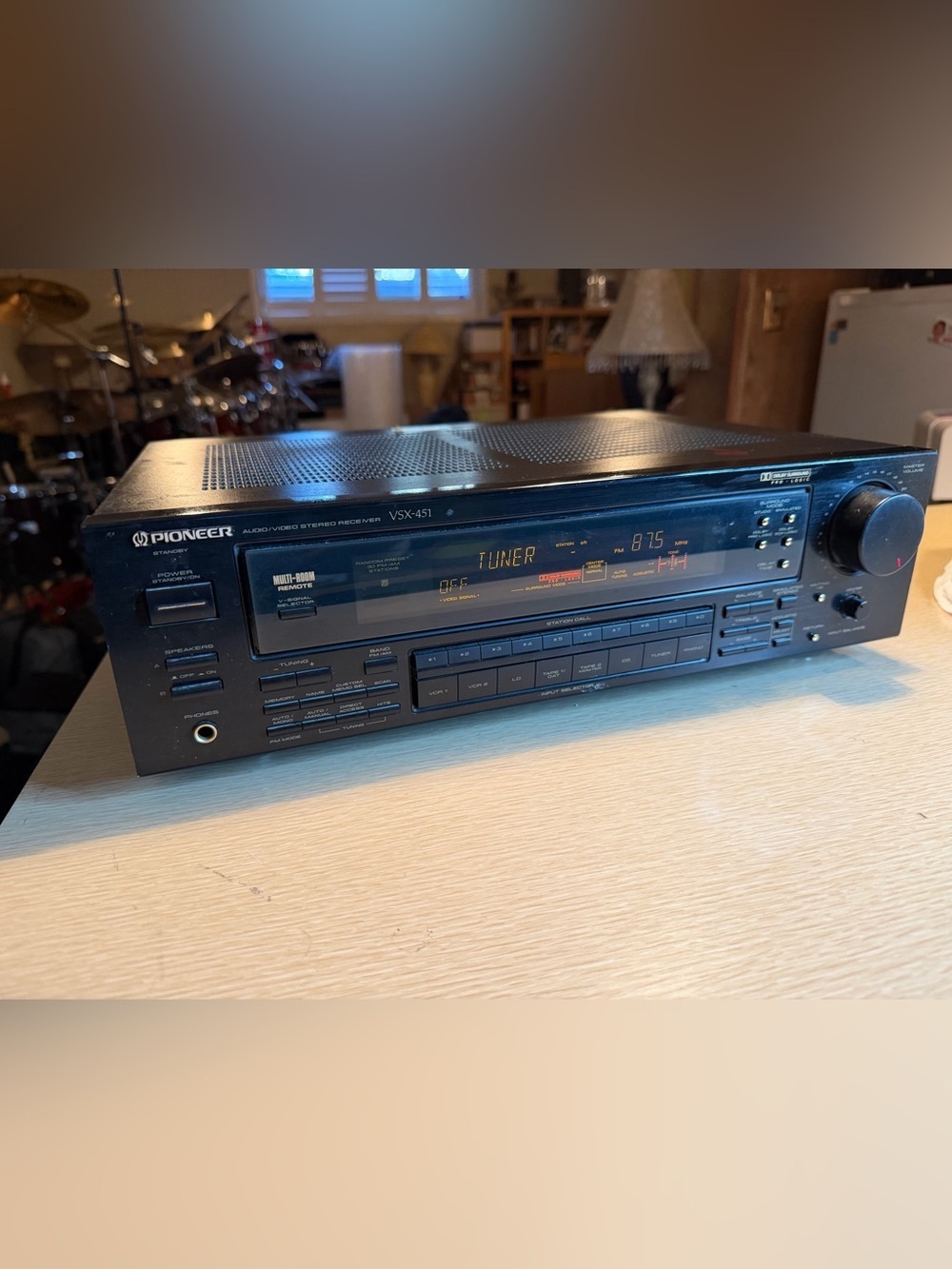 Vintage Pioneer VSX-451 Dolby Pro Audio 80WPC Stereo Receiver Cleaned & Tested🔥 - Picture 2 of 8